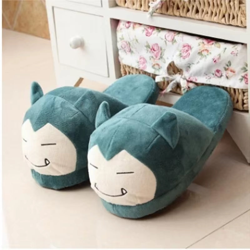 280MM Gengar Snorlax Winter Slippers Bottom Soft Insole Home Shoes Thick Slippers Indoor Non-Slip Comfortable Slippers