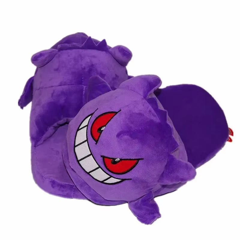 280MM Gengar Snorlax Winter Slippers Bottom Soft Insole Home Shoes Thick Slippers Indoor Non-Slip Comfortable Slippers