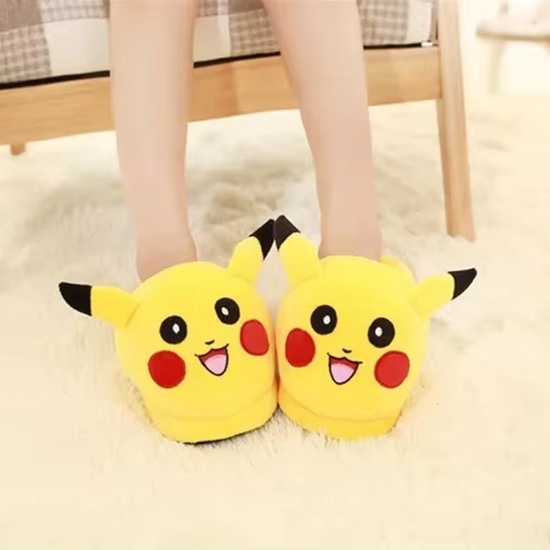 280MM  Gengar Snorlax Winter Slippers Bottom Soft Insole Home Shoes Thick Slippers Indoor Non-Slip Comfortable Slippers