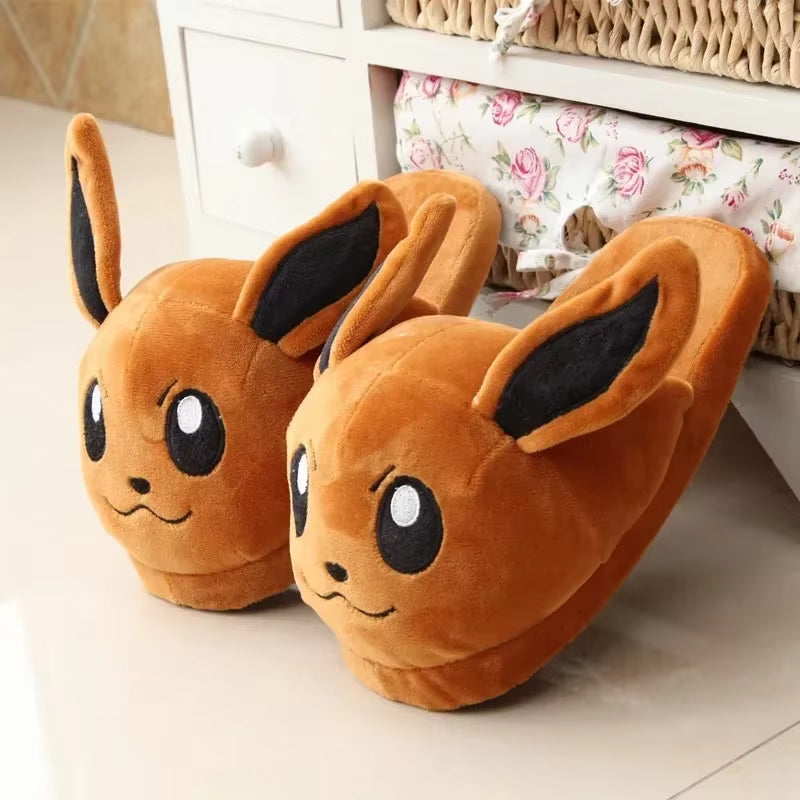 280MM  Gengar Snorlax Winter Slippers Bottom Soft Insole Home Shoes Thick Slippers Indoor Non-Slip Comfortable Slippers