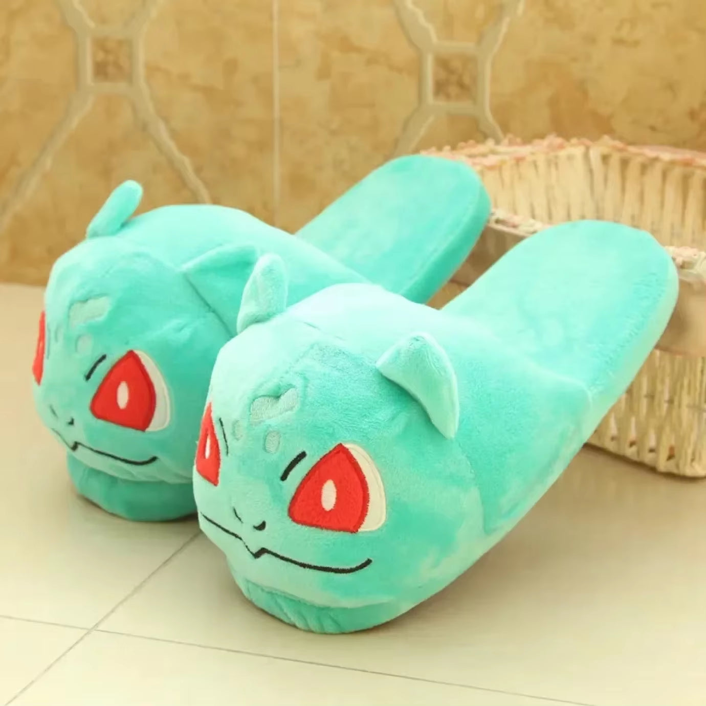 280MM  Gengar Snorlax Winter Slippers Bottom Soft Insole Home Shoes Thick Slippers Indoor Non-Slip Comfortable Slippers