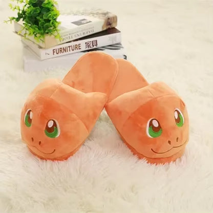 280MM  Gengar Snorlax Winter Slippers Bottom Soft Insole Home Shoes Thick Slippers Indoor Non-Slip Comfortable Slippers